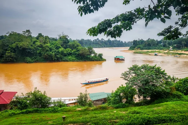 Rzeki Dżungli Krajobraz Parku Narodowego Taman Negara Malezja — Zdjęcie stockowe