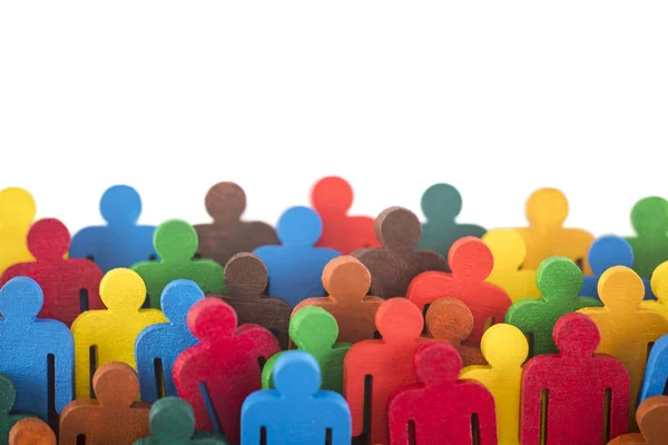 Colorful Painted Group People Figures — Stock Photo, Image