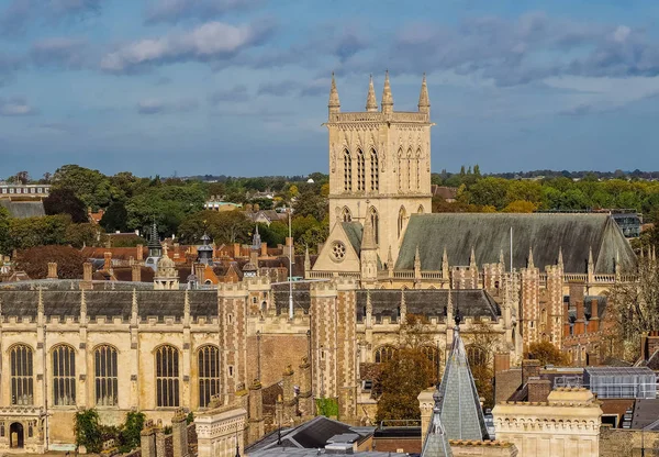 Vista Aérea Ciudad Cambridge Reino Unido — Foto de Stock