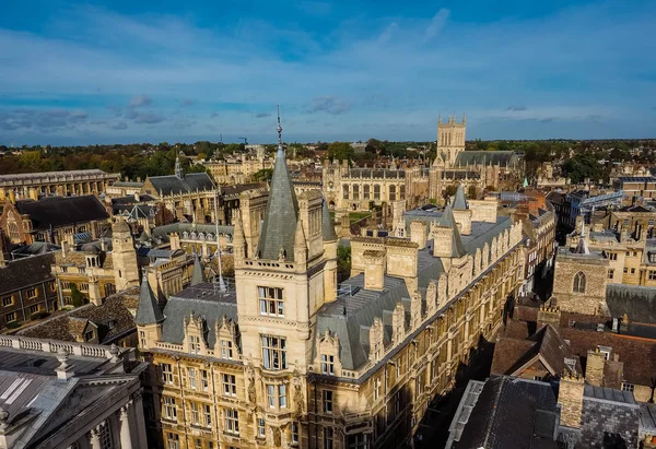Cambridge Ngiltere Şehrin Havadan Görünümü — Stok fotoğraf