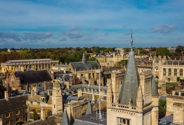 Cambridge Ngiltere Şehrin Havadan Görünümü — Stok fotoğraf