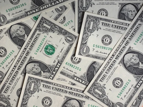 Een Dollar Bankbiljetten Geld Usd Valuta Van Verenigde Staten — Stockfoto