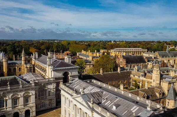 Cambridge Ngiltere Şehrin Havadan Görünümü — Stok fotoğraf