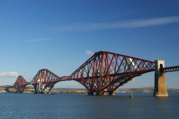 Forth Rail Bridge Vicino Ediburgh Scozia — Foto Stock