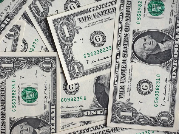 Jeden Dolar Bankovky Peníze Usd Měna Spojených Států — Stock fotografie