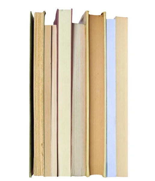 Muitos Livros Posição Vertical Uma Prateleira Livro — Fotografia de Stock