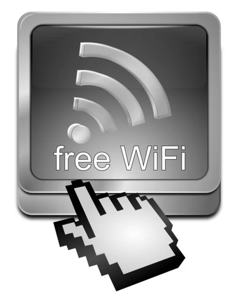 Pulsante Wifi Illustrazione Rete — Foto Stock