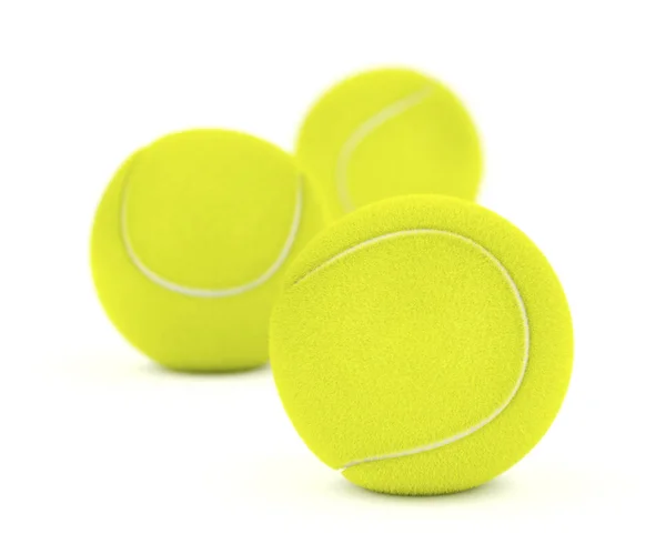 Tennisballen Witte Achtergrond Ondiep Dof — Stockfoto