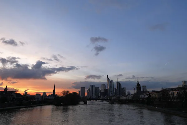 Horizonte Frankfurt Main — Foto de Stock