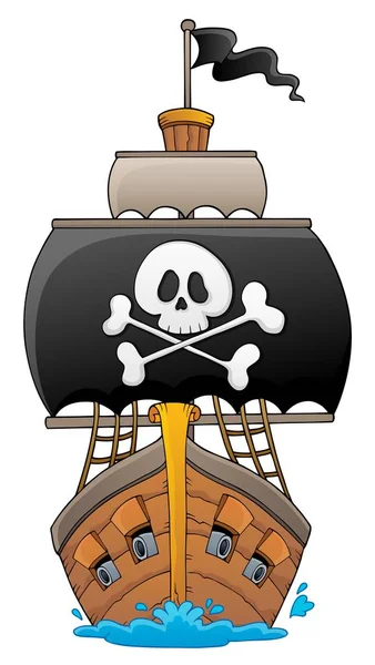 Beeld Met Piraat Schip Thema Foto Illustratie — Stockfoto