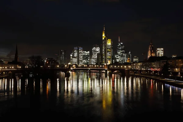 Die Skyline Von Frankfurt Main — Stockfoto