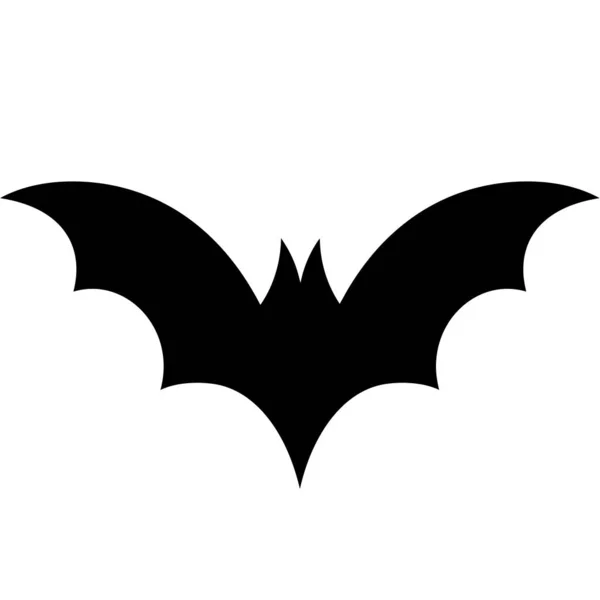 Morcego Voar Vampiro Preto Halloween Silhueta Ilustração — Fotografia de Stock