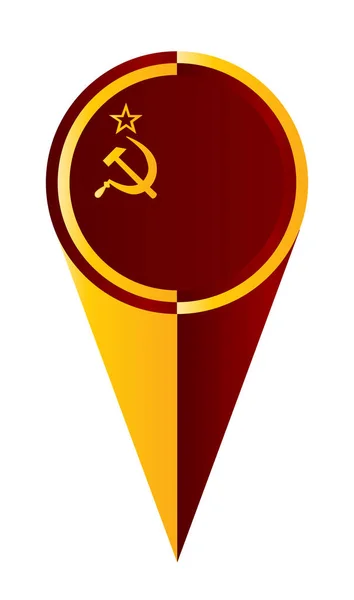 Urss Mapa Puntero Pin Icono Ubicación Bandera Marcador —  Fotos de Stock