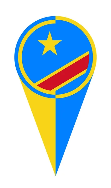 República Democrática Del Congo Mapa Puntero Pin Icono Ubicación Bandera —  Fotos de Stock