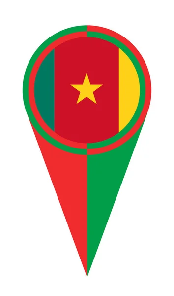 Маркер Местоположения Значка Иконки Карте Камеруна — стоковое фото