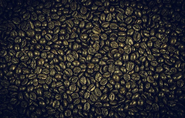 Tekstur Latar Belakang Coklat Detail Biji Kopi Panggang Rasa Dan — Stok Foto