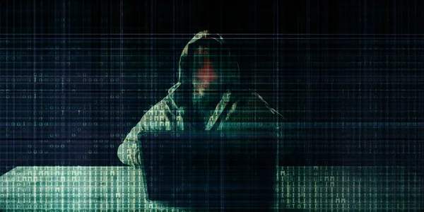 Hacker Hacking Binary Digital Background Concept — Stok Foto