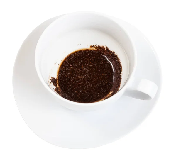 Weissagung Auf Kaffeesatz Der Rest Des Kaffeegetränks Auf Dem Boden — Stockfoto