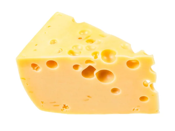 Morceau Lait Vache Jaune Semi Dur Fromage Suisse Avec Des — Photo