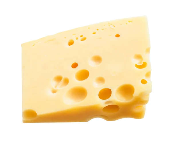 Morceau Triangulaire Lait Vache Jaune Moyen Dur Fromage Suisse Avec — Photo