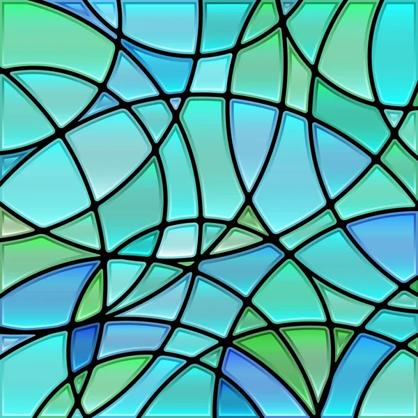 Fondo Mosaico Abstracto Vidrio Manchado Círculos Verdes Azules — Foto de Stock