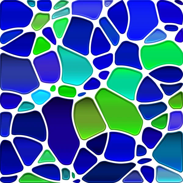 Abstract Stained Glass Mosaic Background Green Blue Circles — 스톡 사진