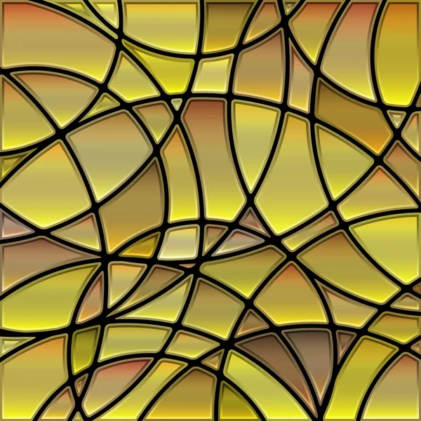 Fondo Abstracto Mosaico Vidrieras Círculos Amarillos Marrones — Foto de Stock