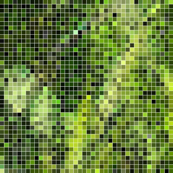 Fondo Mosaico Píxeles Cuadrados Abstractos Verde —  Fotos de Stock