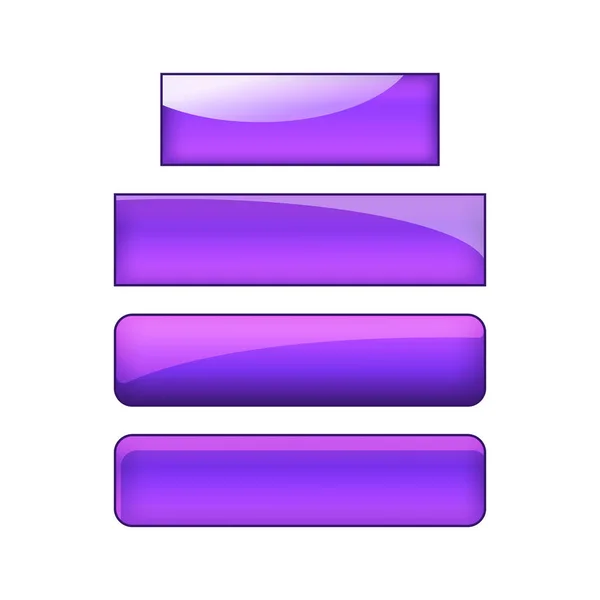 Bright Glossy Web Buttons Set Violet — Stockfoto