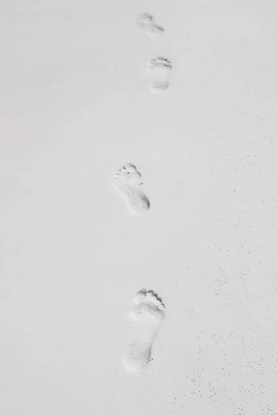 Human Footprints Sea — Stock Photo, Image