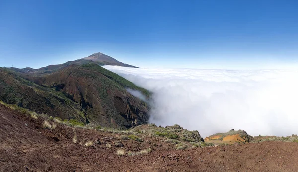 Couverture Nuageuse Typique Empêche Vue Sur Vallée Orotava Depuis Haute — Photo