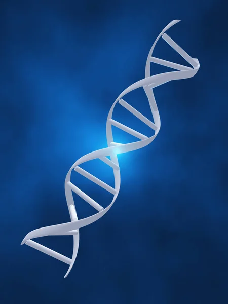 Dna Strang Auf Blauem Hintergrund — Stockfoto