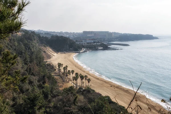 Uitzicht Het Strand Jungmun Saekdal Een Bekende Strand Jungmun Toerisme — Stockfoto