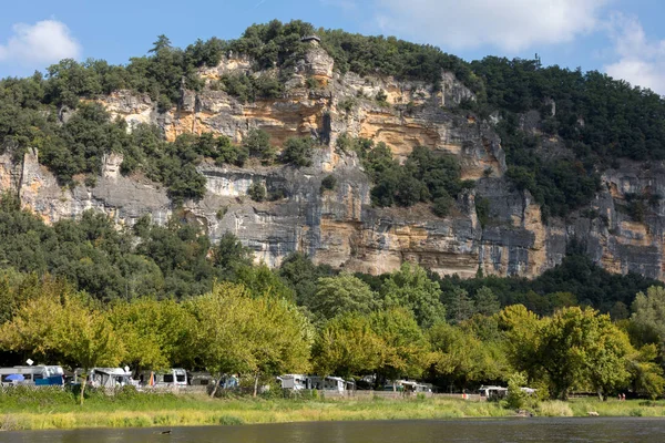 Dordoña Francia Septiembre 2018 Camping Largo Del Río Dordoña Bajo — Foto de Stock