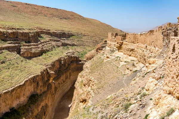 Τείχη Ερειπωμένης Πόλης Mides Τυνησία Και Mides Canyon — Φωτογραφία Αρχείου