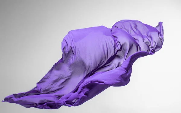 Pieza Abstracta Tela Púrpura Volando Objeto Arte Elemento Diseño —  Fotos de Stock