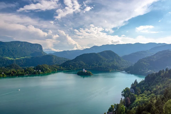 Aerial View Lake Bled Bled Island Bled Slovenia Stock Photo