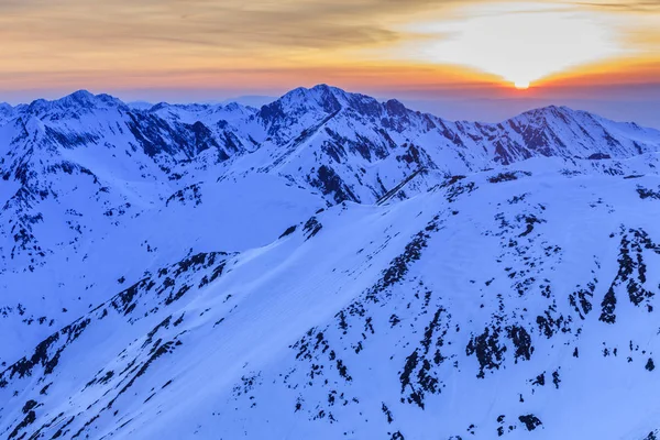 Prachtige Zonsondergang Bergen Van Fagaras Roemenië — Stockfoto