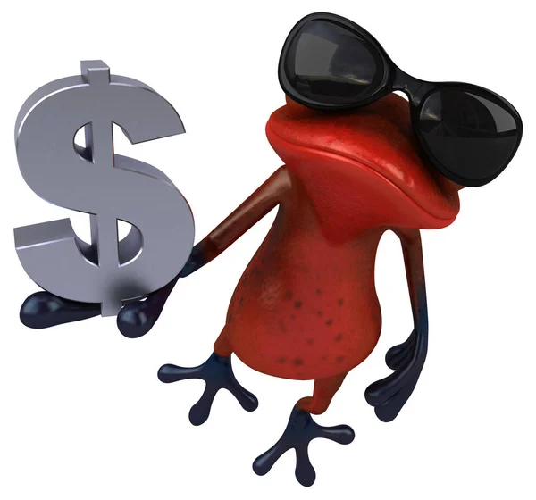 Fun Red Frog Illustration — Stockfoto