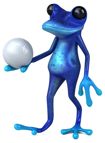 Fun Blue Frog Illustration — Stock Photo, Image