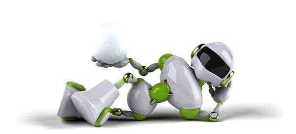 Robot Verde Ilustración — Foto de Stock