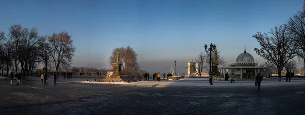 Odessa Ukraine 2018 Winter Morning Primorsky Boulevard Odessa Ukraine Panoramic — Stock Photo, Image