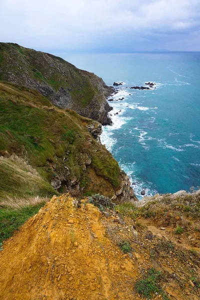 Falaise Dans Côte Bilbao Espagne — Photo