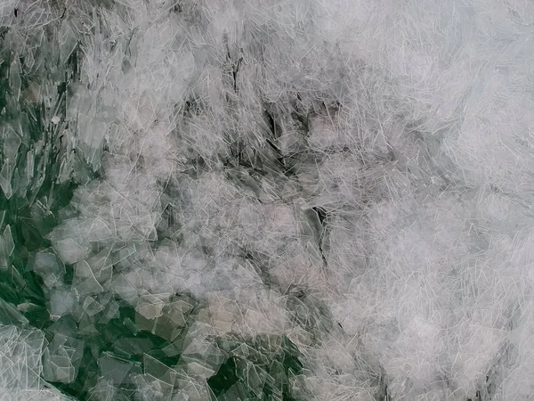 Розбитий Лід Озері Балатон Угорщині — стокове фото