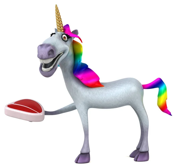 Unicorno Divertente Illustrazione — Foto Stock