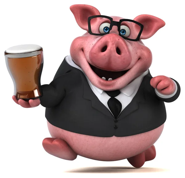 Fun Pig Illustration — Stock Photo, Image