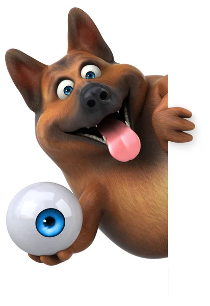 Fun German Shepherd Dog Illustration — Stock Photo, Image