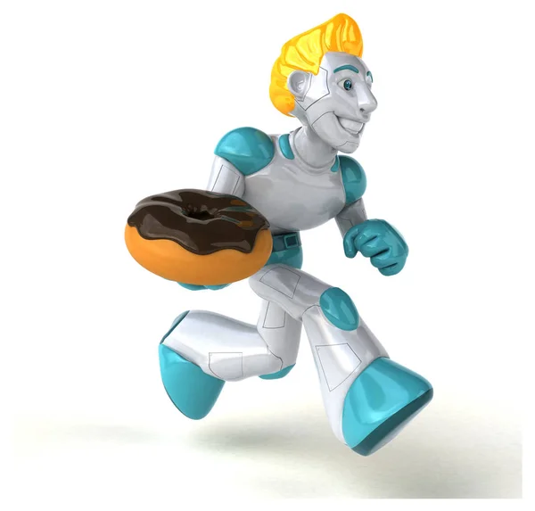 Robô Bonito Ilustração Colorida — Fotografia de Stock