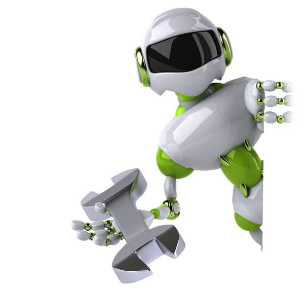 Robot Verde Ilustración — Foto de Stock