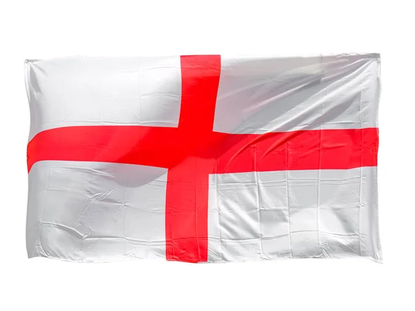 Die Englische Nationalflagge Von England Vereinigtes Königreich Isoliert Über Weißem — Stockfoto